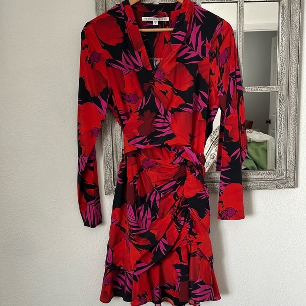 Veronica Beard Lorina Floral Wrap Dress - Picture 3 of 7